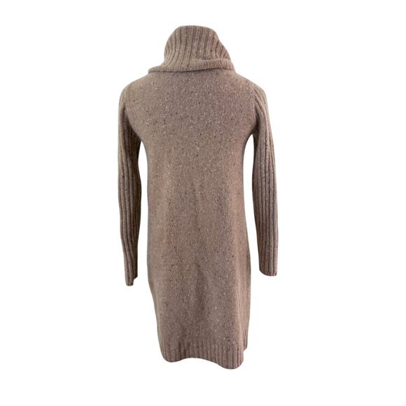 Worth Tan 100% Cashmere Cowl Neck Sweater Dress Women's Size Small Long Sleeve - Picture 4 of 6